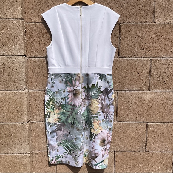 NWT Ted Baker Hanalee Woodland Printed Cap Sleeve Bodycon Dress Size 10 Sheath - Picture 7 of 15